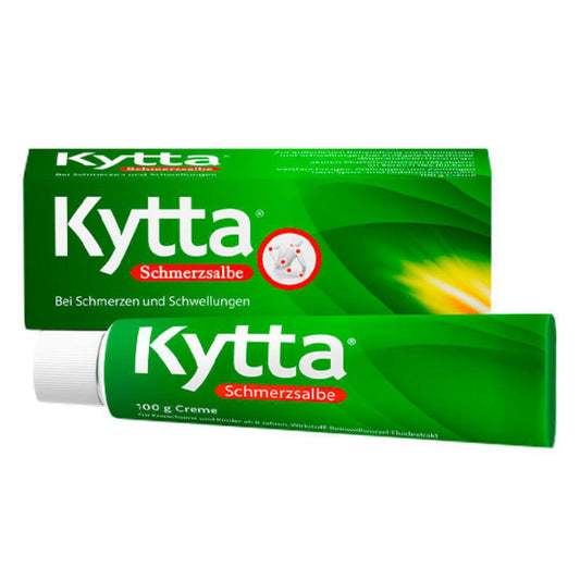 Kytta 疼痛軟膏具有快速、強效的鎮痛效果，可緩解肌肉疼痛、關節疼痛和背痛，具有紫草根萃取物的天然功效，並經過臨床測試其有效性。此藥膏耐受性良好，沒有任何已知的相互作用，可提供抗發炎和減充血緩解作用。