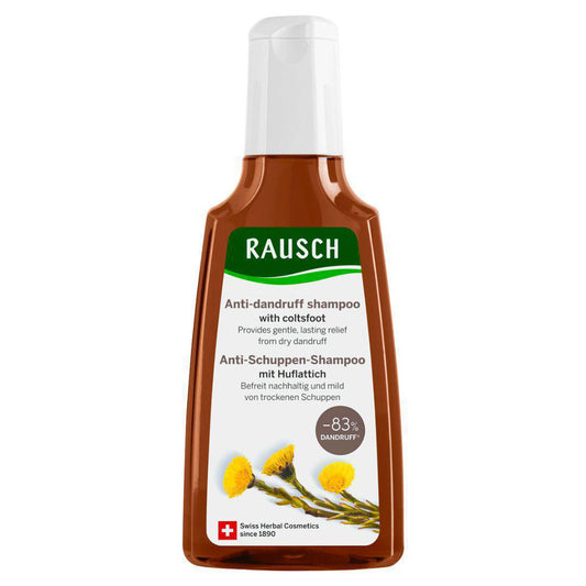 Rausch Coltsfoot Anti-Dandruff Shampoo 的獨特配方可大幅減少惱人的頭皮屑，從而帶來新的幸福感。它可以減輕瘙癢和發紅，並經常使用有助於防止頭皮屑的形成。頭皮自然平衡恢復。 VicNic.com