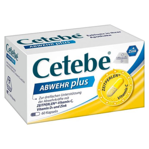 Cetebe Defense Plus 維他命C + Vitamin D3 + Zinc 60 capsules