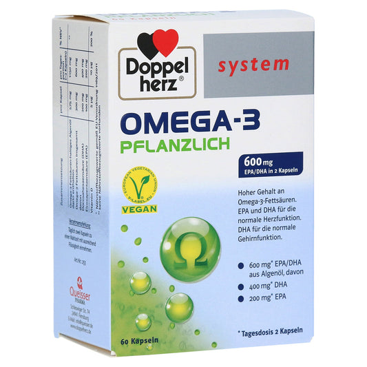 Doppelherz System Omega-3 Plant-Based Capsules 60 pcs