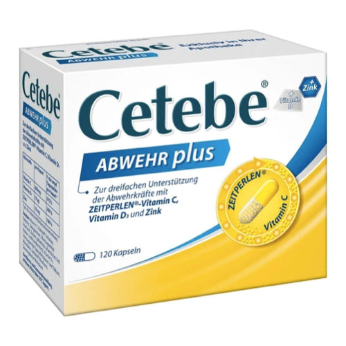 Cetebe Defense Plus 維他命C + Vitamin D3 + Zinc 120 capsules