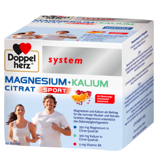 Doppelherz Magnesium & Potassium Citrate Granulate 40 sachetsDoppelherz Magnesium & Potassium Citrate Granulate 40 sachets