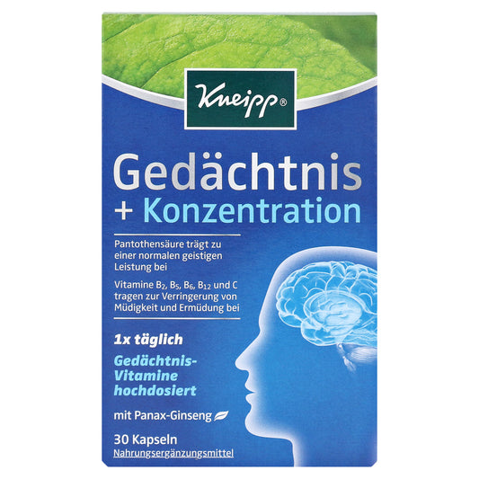 Kneipp memory + concentration capsules 30 pcs